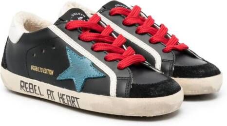 Bonpoint star-patch leather sneakers Black