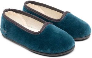 Bonpoint Tensie velvet slippers Green