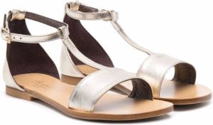 Bonpoint Zelie metallic leather sandals Gold