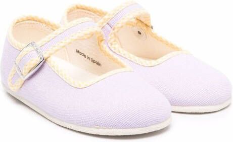 Bonton lavender slip on ballerina shoes Purple