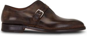Bontoni buckled leather shoes Brown