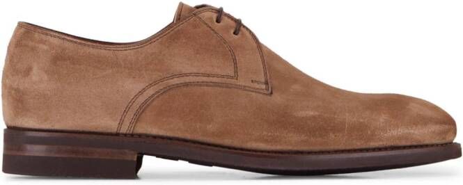 Bontoni Carnera suede lace-up shoes Brown