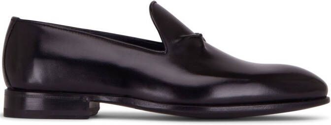 Bontoni embossed-detail leather loafers Black