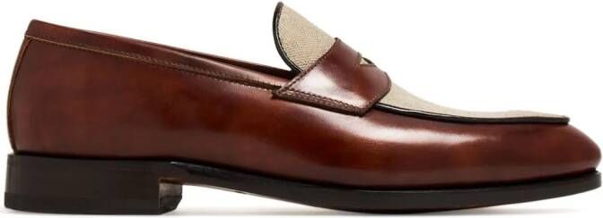 Bontoni Principe Bellezza leather loafers Brown