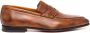 Bontoni principe leather slip-on loafers Brown - Thumbnail 1
