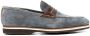 Bontoni principe leather slip-on loafers Grey - Thumbnail 1