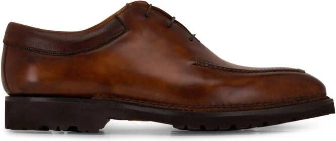 Bontoni Sontuoso leather Oxford shoes Brown
