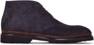 Bontoni suede lace-up boots Purple
