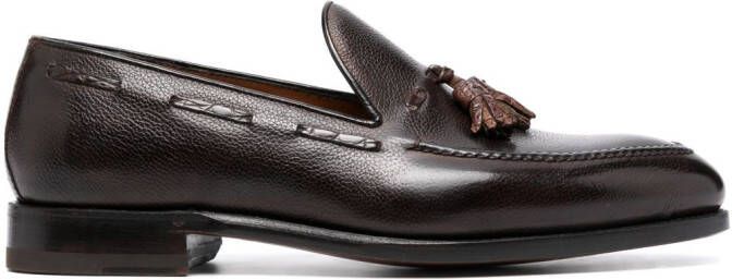 Bontoni tassel-detail calf-leather loafers Brown