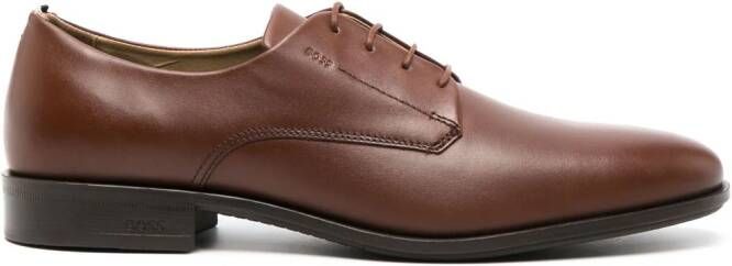 BOSS 30mm leather derby shoes Brown