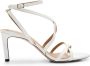 BOSS 75mm strappy leather sandals White - Thumbnail 1