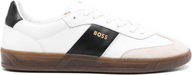 BOSS em ed-logo leather sneakers White