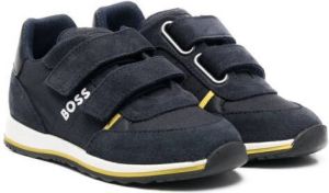 BOSS Kidswear front touch-strap fastening sneakers Blue
