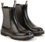 BOSS Kidswear glitter-detailing leather boots Black - Thumbnail 1