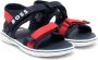 BOSS Kidswear logo-detail touch-strap sandals Blue - Thumbnail 1