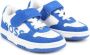 BOSS Kidswear logo-embossed leather sneakers Blue - Thumbnail 1