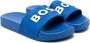 BOSS Kidswear logo-embossed slides Blue - Thumbnail 1