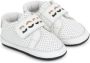 BOSS Kidswear logo-print calf-leather slippers White - Thumbnail 1