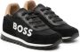 BOSS Kidswear logo-print lace-up sneakers Black - Thumbnail 1
