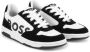 BOSS Kidswear logo-print leather sneakers Black - Thumbnail 1