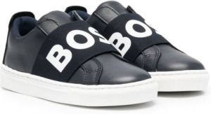 BOSS Kidswear logo-print low-top sneakers Blue