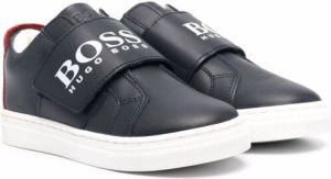 BOSS Kidswear logo-print low top sneakers Blue