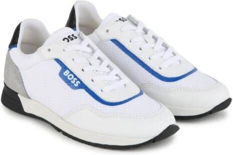 BOSS Kidswear logo-print panelled sneakers White