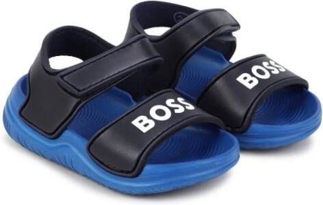 BOSS Kidswear logo-print sandals Black