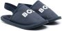 BOSS Kidswear logo-print slingback slippers Blue - Thumbnail 1