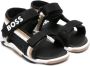 BOSS Kidswear logo-print touch-strap sandals Black - Thumbnail 1