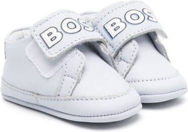 BOSS Kidswear logo-print touch-strap sneakers Blue
