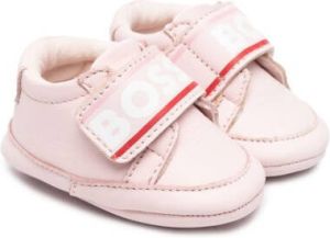 BOSS Kidswear logo-strap trainers Pink