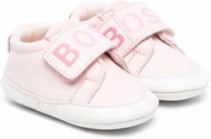 BOSS Kidswear logo touch-strap sneakers Pink