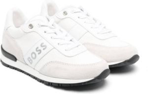 BOSS Kidswear panelled low-top sneakers White