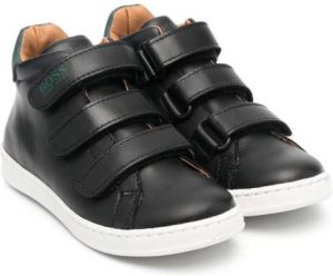 BOSS Kidswear touch-strap leather trainers Black