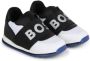 BOSS Kidswear two-tone panelled leather sneakers Black - Thumbnail 1