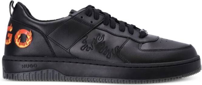 HUGO Kilian Tenn leather sneakers Black