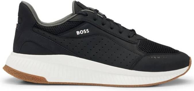 BOSS leather low-top sneakers Black