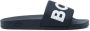 BOSS logo-print sliders Blue - Thumbnail 1