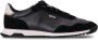 BOSS low-top panelled leather sneakers Black - Thumbnail 1