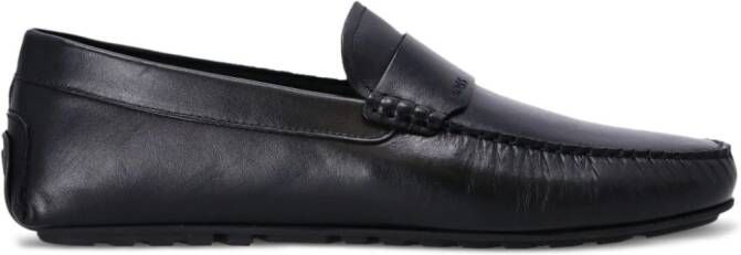 BOSS Noel logo-de ed leather loafers Black