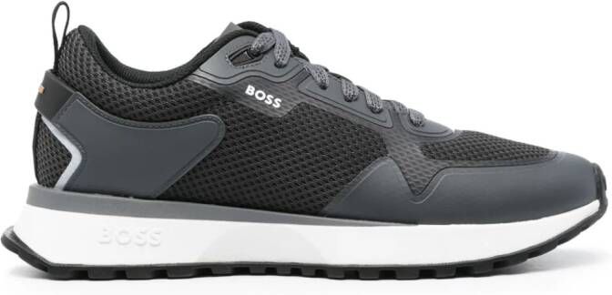 BOSS panelled mesh sneakers Grey