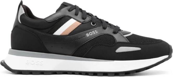 BOSS striped lace-up sneakers Black