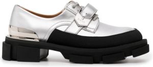 Both buckle-detail chunky loafers Silver