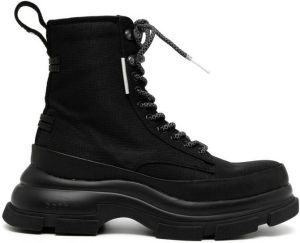 Both chunky lace-up sneaker boots Black