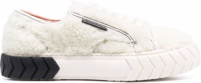 Both faux-fur sneakers White