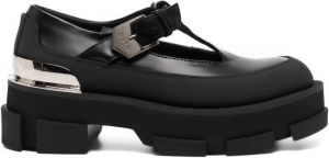 Both side buckle-fastening detail shoes Black