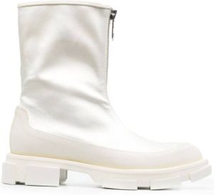 Both zip-up ankle boots WHITE