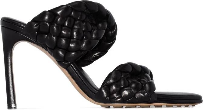 Bottega Veneta BV Curve 100mm leather sandals Black