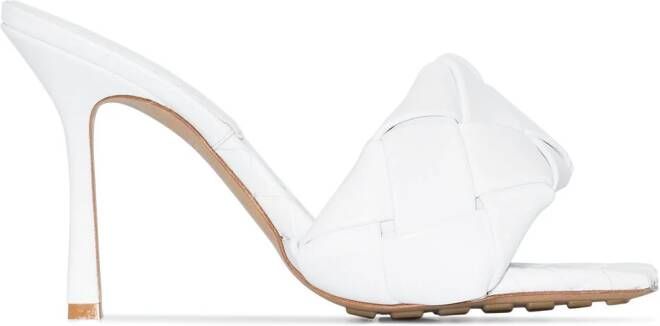 Bottega Veneta BV Lido Intrecciato 95mm sandals White